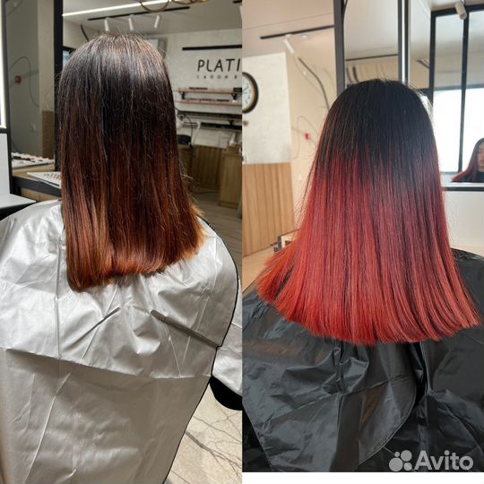 Окрашивание волос, укладки, локоны