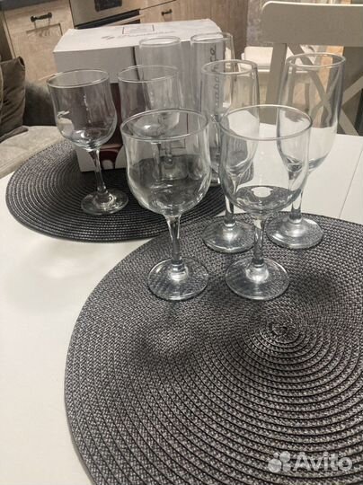 Бокалы для вина и шампанского (4х4) +