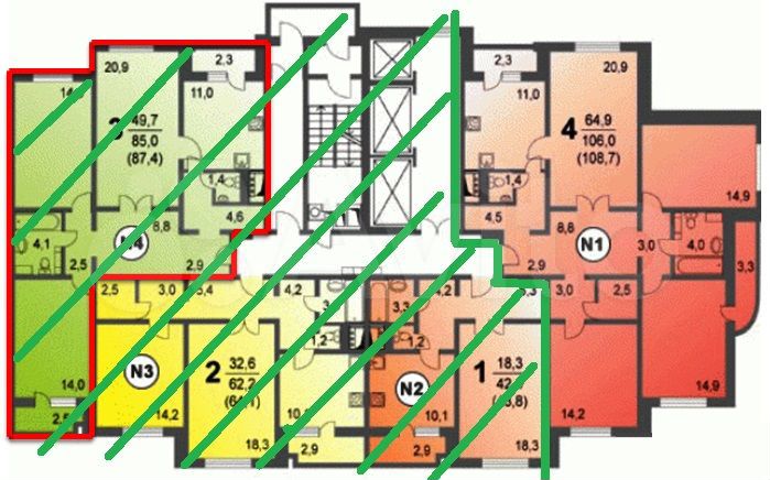 4-к. квартира, 106 м², 23/23 эт.
