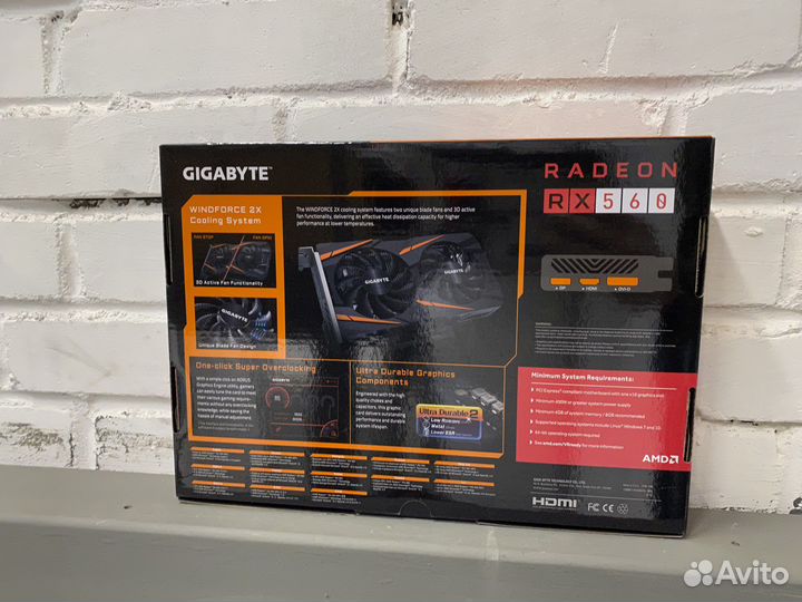 Видеокарта Gigabyte RX560 4gb