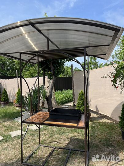 Мангал с крышей