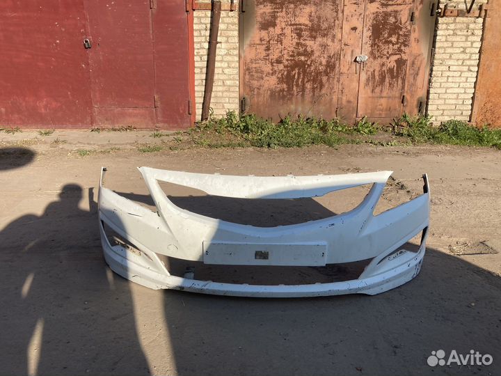 Бампер на hyundai solaris