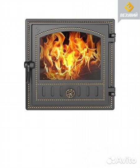 Дверка каминная везувий 280 (бронза)