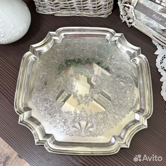 Поднос. Серебрение. Англия