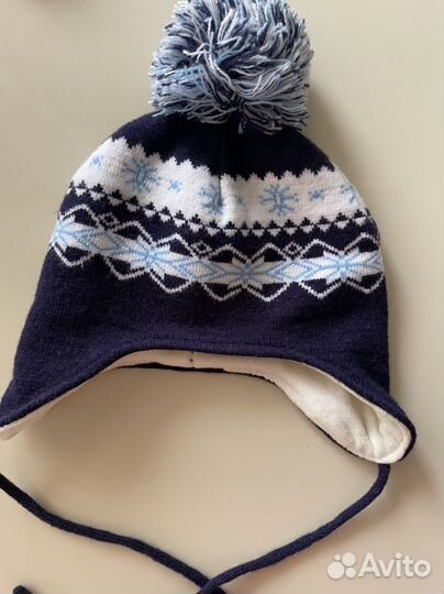 Шапка детская зимняя новая 1-6 месяц