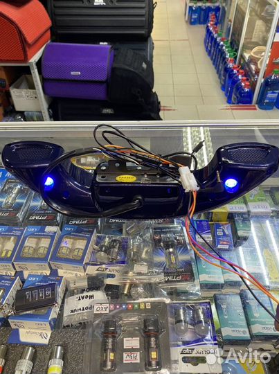 Колонки с проигрывателем для авто мото техники