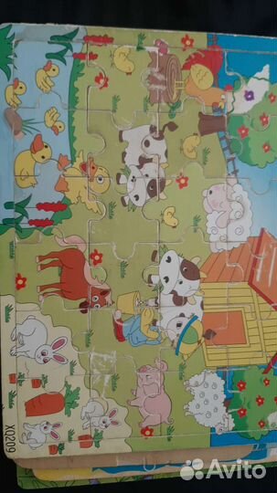 Деревянные пазлы пакетом