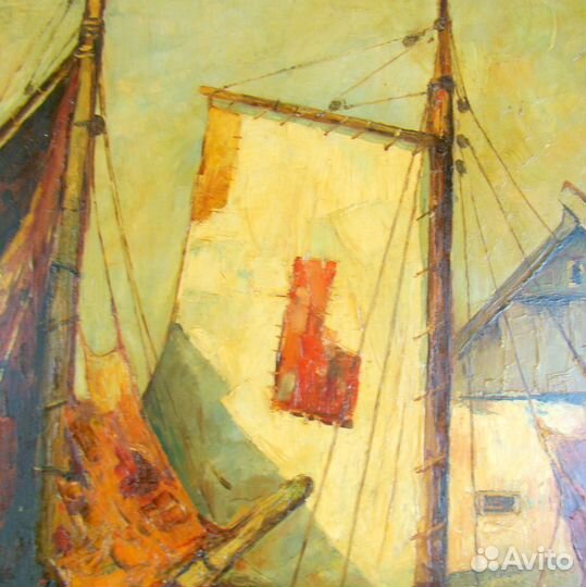 Картина маслом Корабли