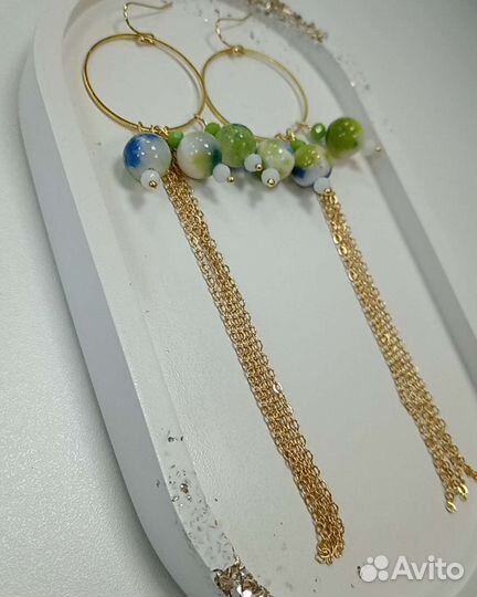 Серьги длинные