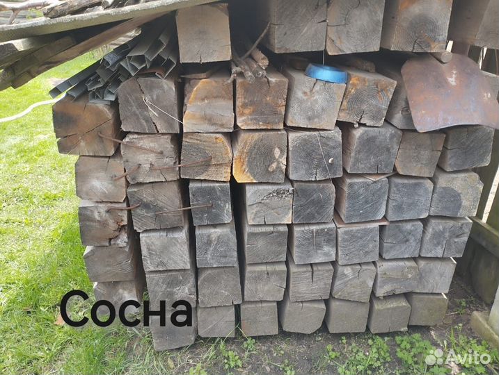 Брус сосновый и дубовый