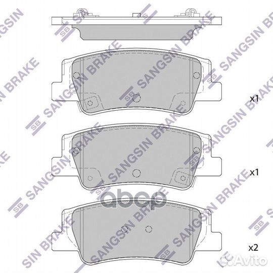 Колодки тормозные HP4335 Sangsin brake