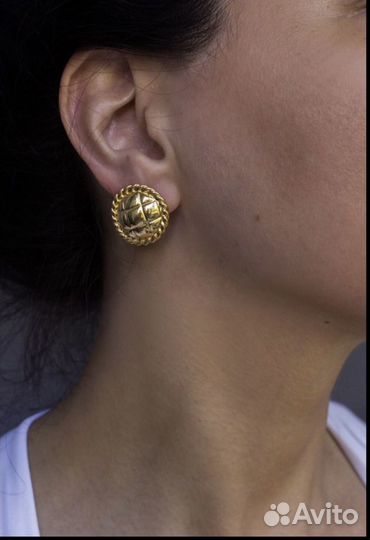 Серьги под золото винтаж
