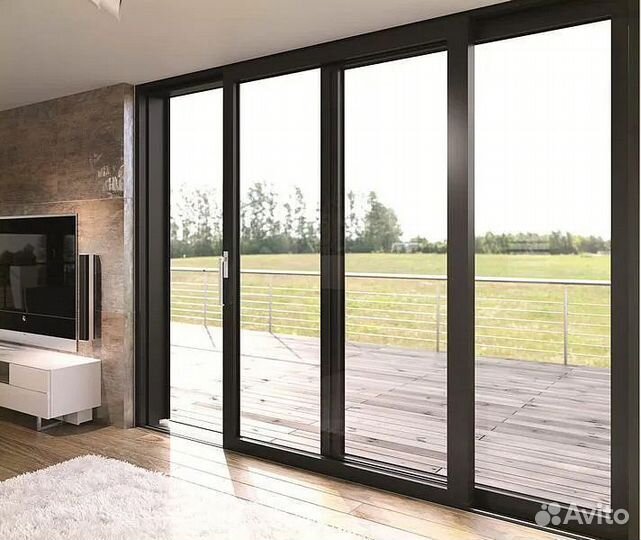 Раздвижные алюминиевые двери на балкон