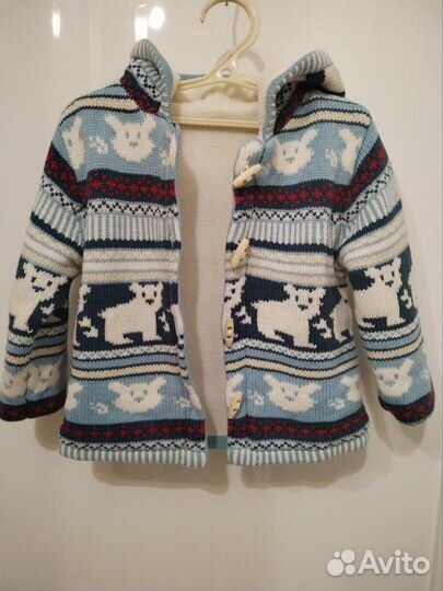 Кофта теплая детская 92-52 на 2 года
