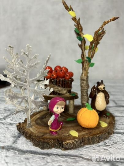 Поделка из природных материалов Маша и медведь