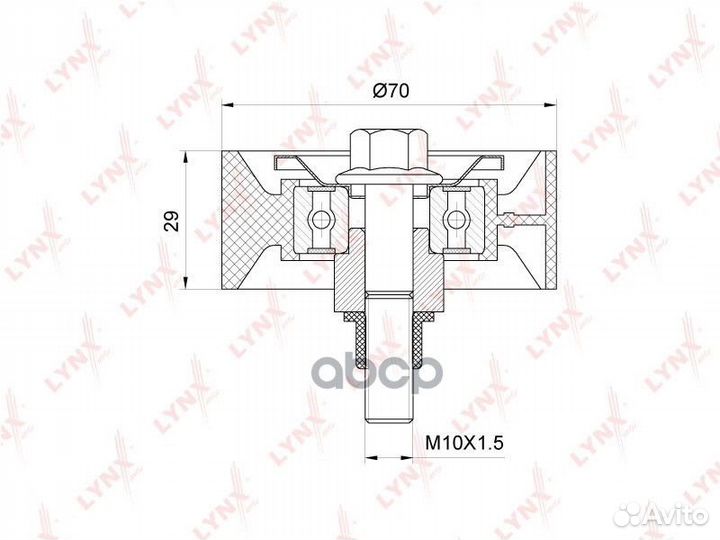 Ролик обводной приводного ремня PB7111 lynxauto