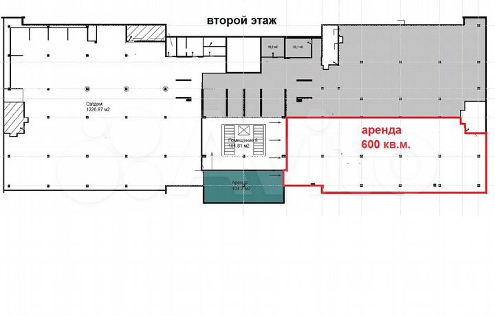 Торговые площади от 12 до 600 м²
