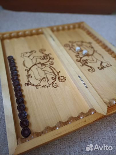 Нарды шашки резные