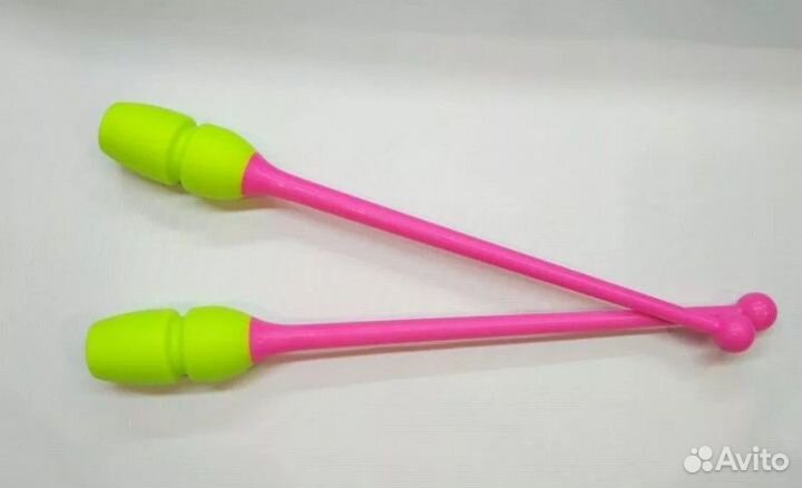 Булавы детские 36 см pastorelli Розовый-Зеленый ла