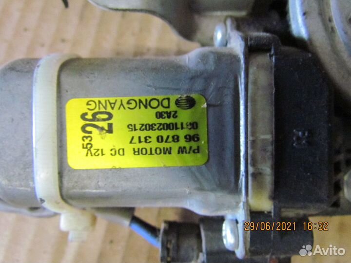 Стеклоподъемник chevrolet aveo Т250