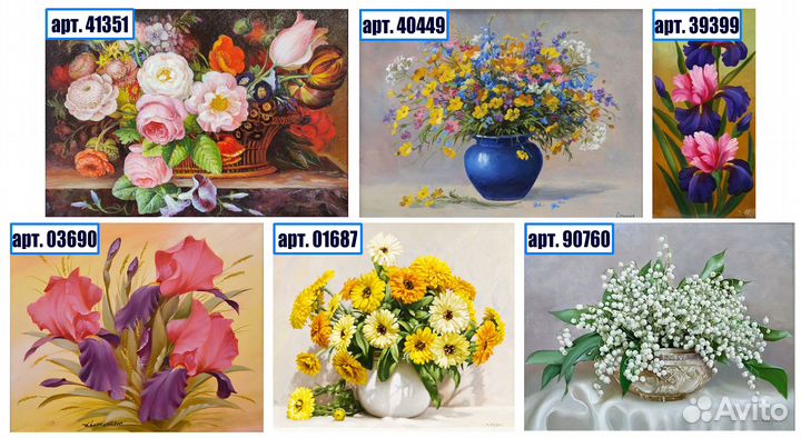 Картина маслом натюрморт ваза с цветами