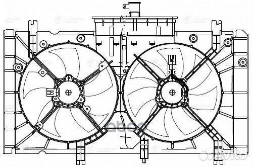 Э/вентиляторы охл. с кожухом (2 вент.) для а/м
