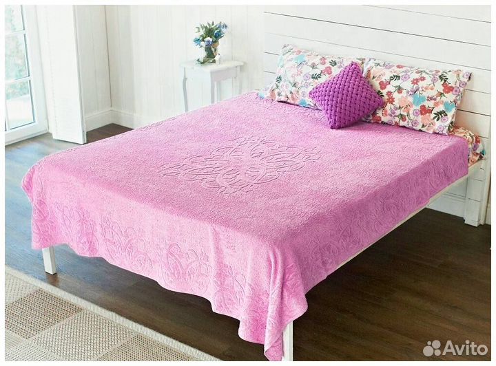 Махровая простыня с рисунком евро хлопок Туркмения