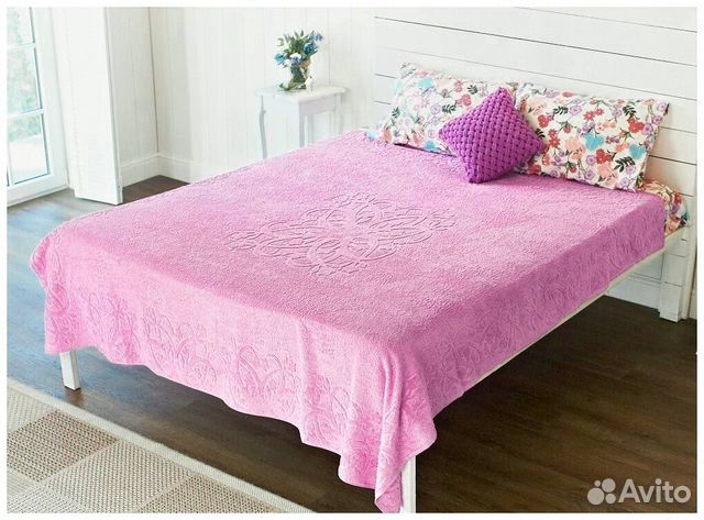 Махровая простыня с рисунком евро хлопок Туркмения