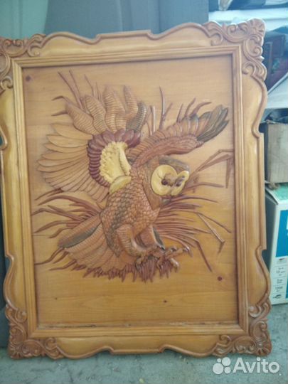 Резные картины из дерева