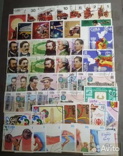 Куба. Коллекция гашеных марок