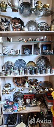 Посуда, подсвечники, ваза, подстаканники и другое