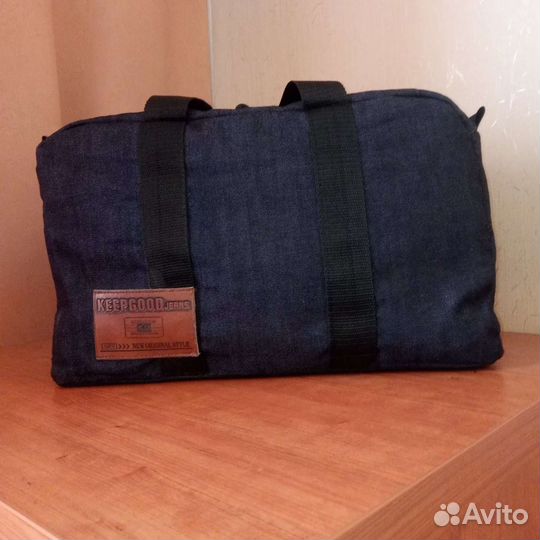Сумка джинсовая мужская, дорожная, новая