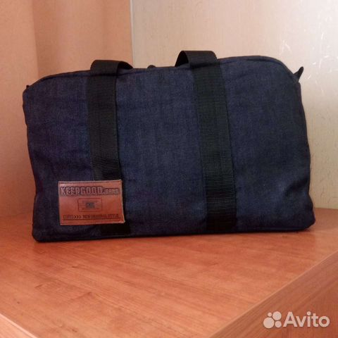 Сумка джинсовая мужская, дорожная, новая