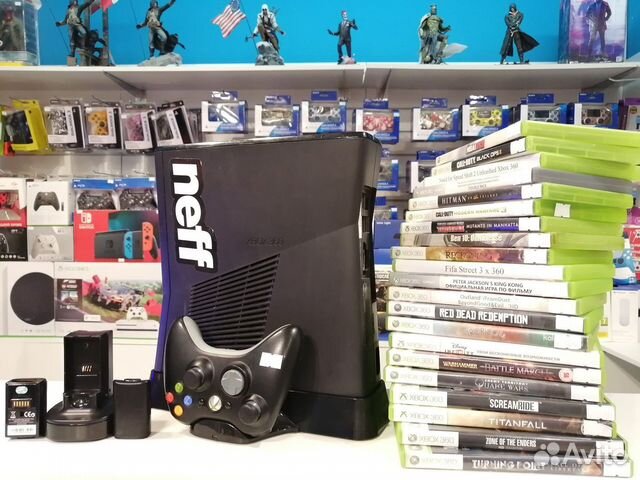 Xbox 360 + акб + зарядная станция + подставка