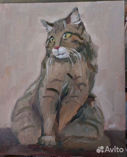 Картина маслом на картоне 30х24