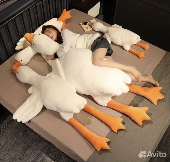 Гусь- обнимусь мягкая игрушка подушка