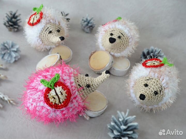 Пушистые Ёжики (игрушка, ручная работа)