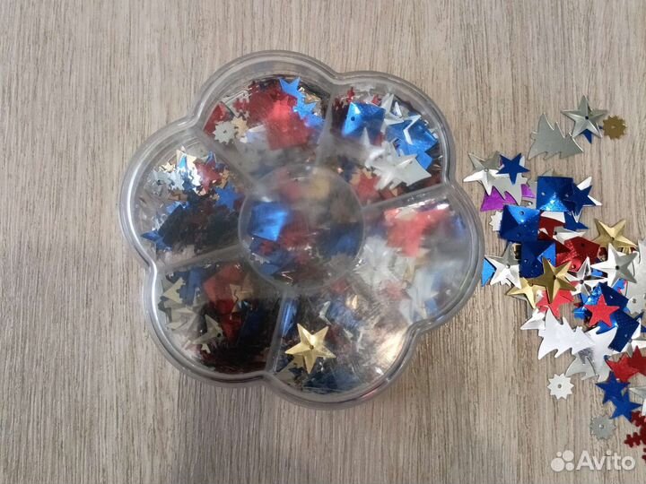 Пайетки пришивные ассорти для рукоделия