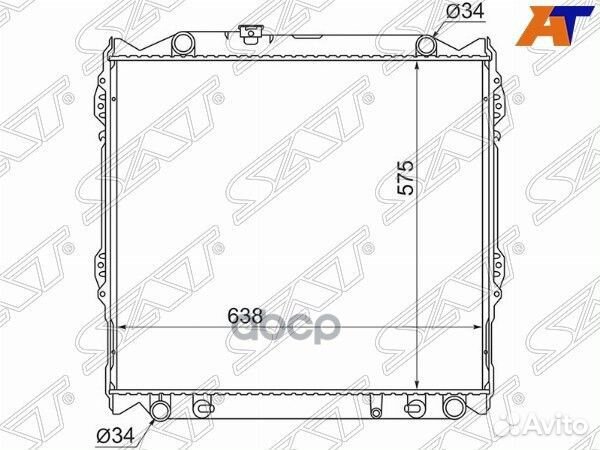 Радиатор Toyota Land Cruiser Prado (J90) 96-02
