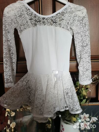 Купальник гимнастический с юбкой 110/116