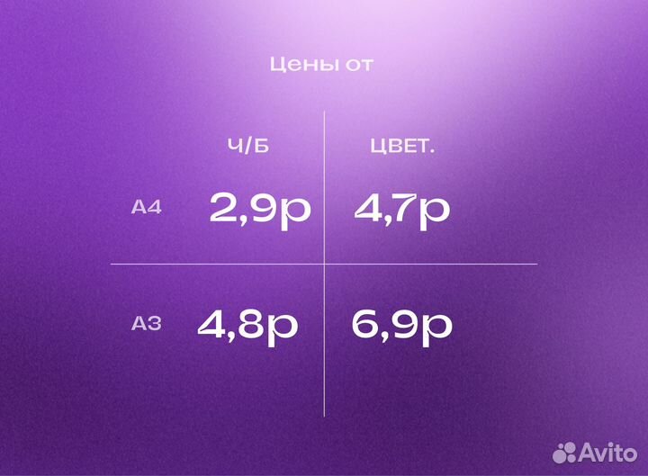 Печать документов (А4, А3)