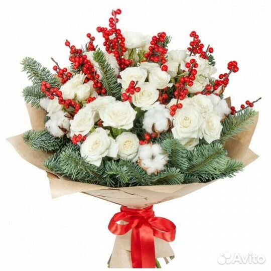 Новогодние композиции букеты