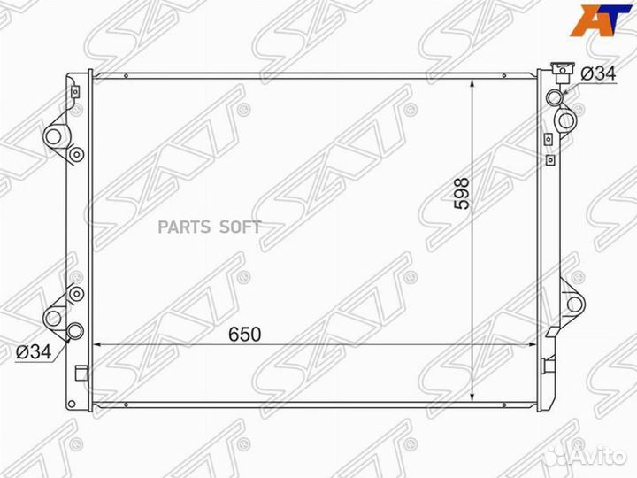 Радиатор охлаждения Тойота Лэнд Крузер Прадо 120 2