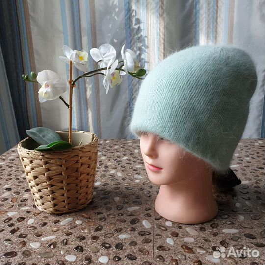 Двойные шапочки из пуха норки