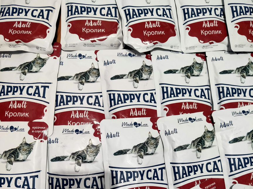 Happy cat Кролик Adult 20 шт