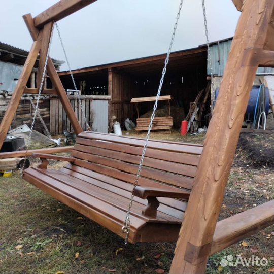 Качеля деревянная