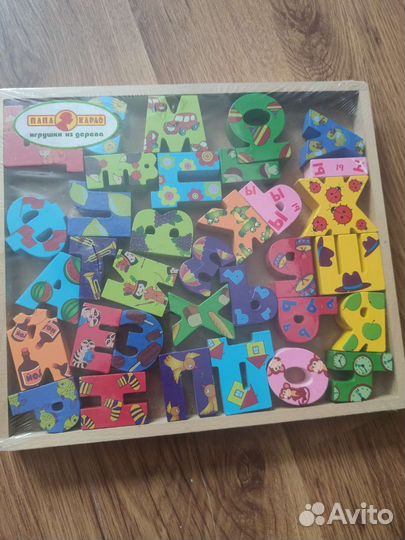 Азбука из дерева новая