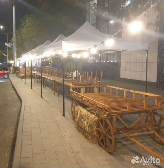 Аренда шатров, столов, стульев