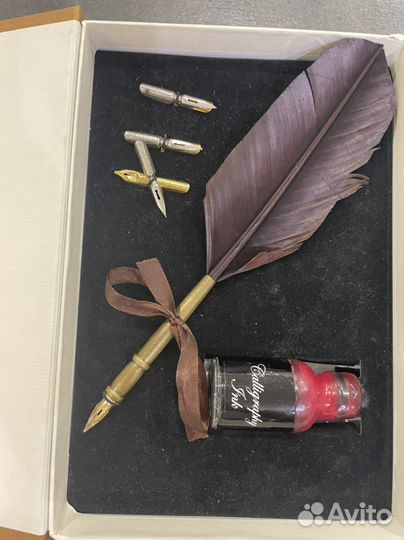 Набор для каллиграфии с пером в подарочной коробке