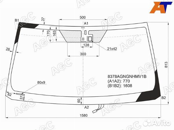 Стекло лобовое toyota land cruiser 200